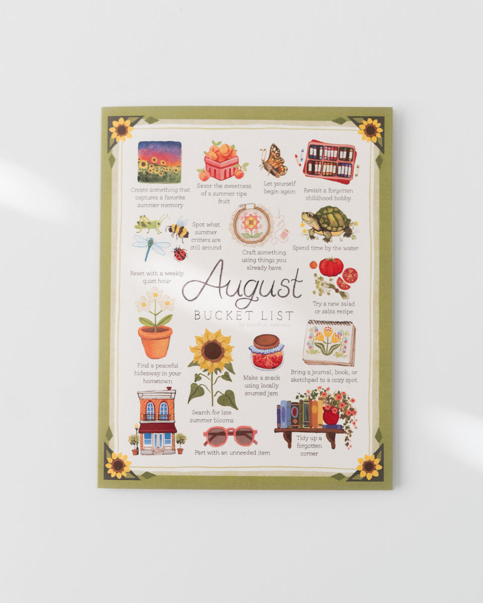 August Bucket List - Greeting Card – brooklynswenson