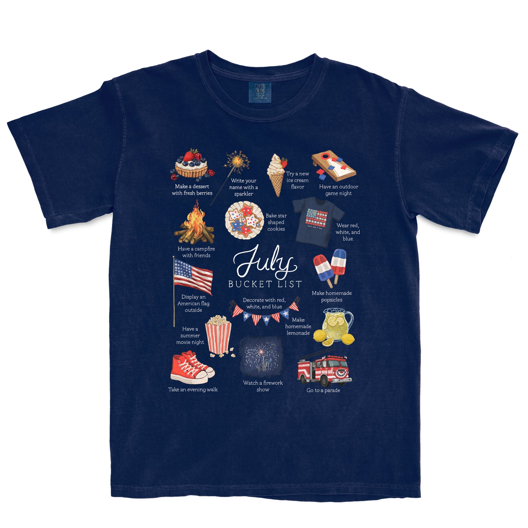 July Bucket List T-shirt (Adult) – brooklynswenson