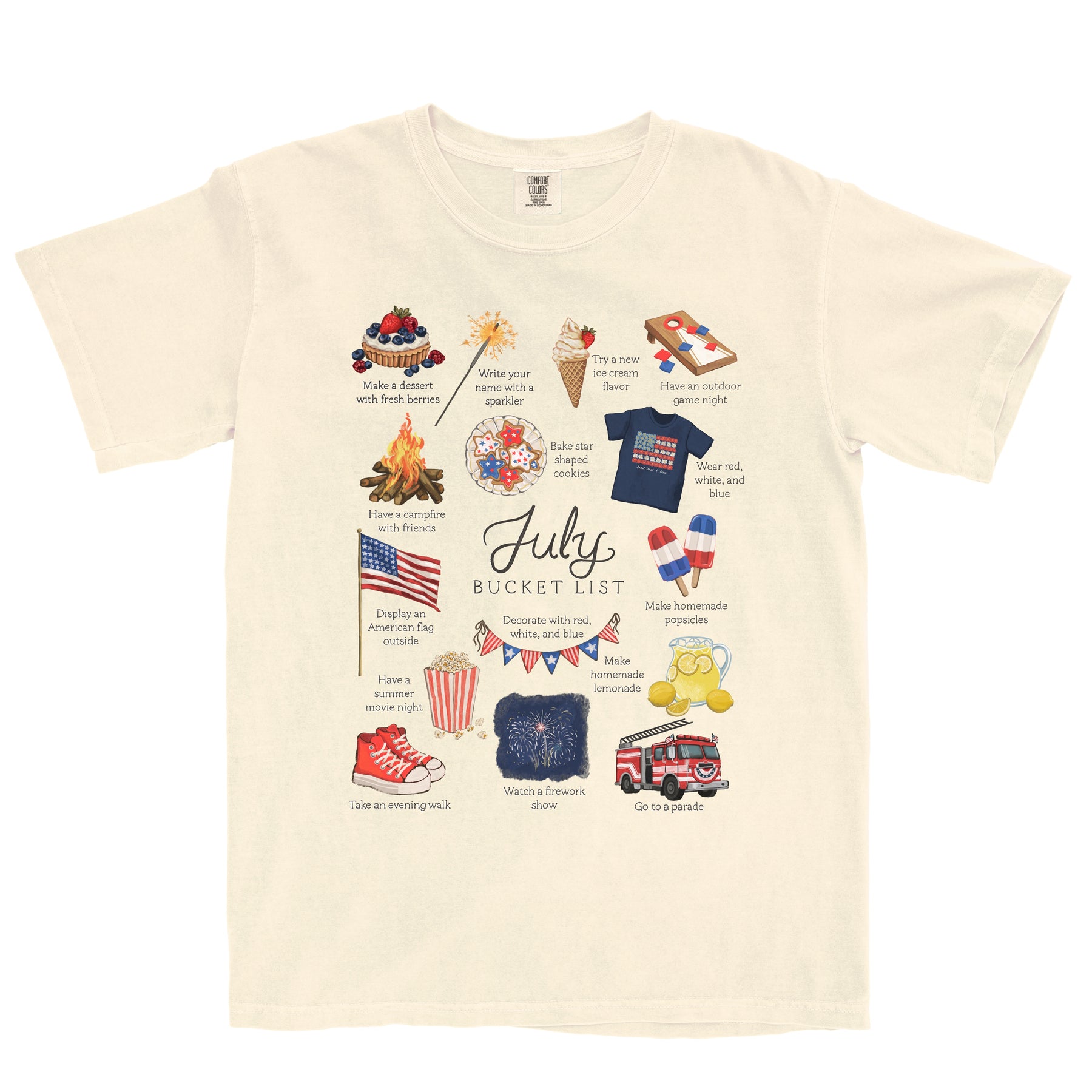 July Bucket List T-shirt (Adult) – brooklynswenson